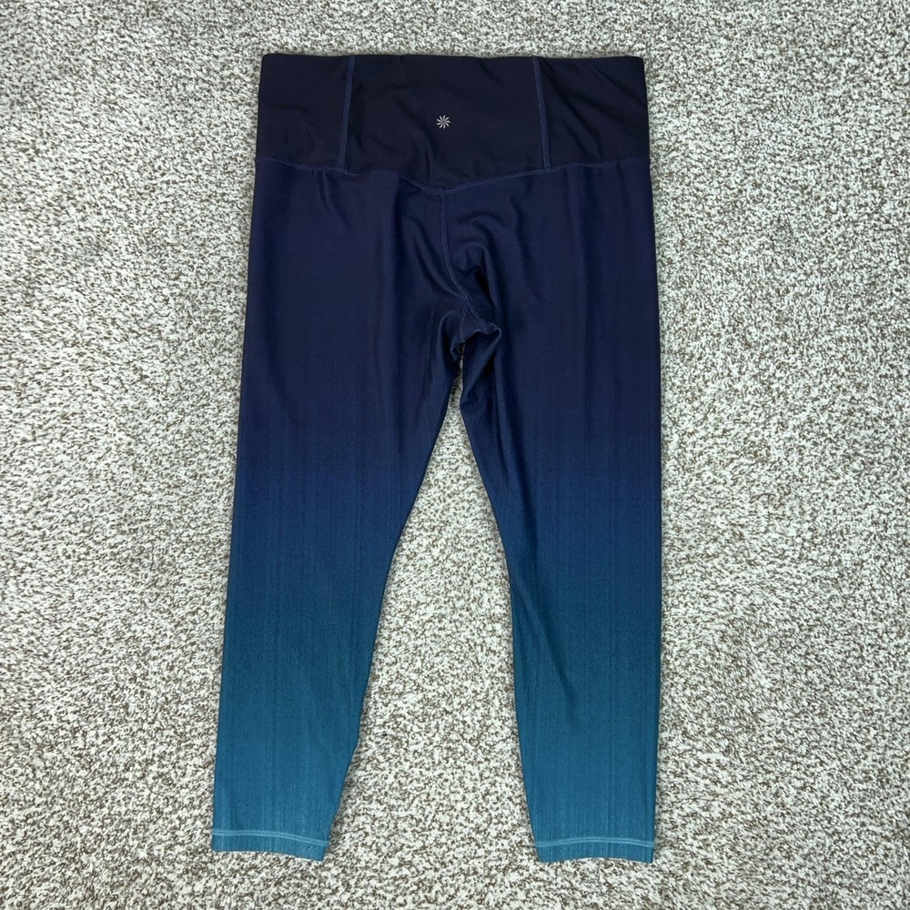 Athleta Leggings Womens XL Blue Ombre Elation 7/8 Tight Ankle Yoga Gym Sport - Picture 11 of 11